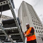 How Local 11 Members Rigged LA City Hall For a Unique Lighting Display